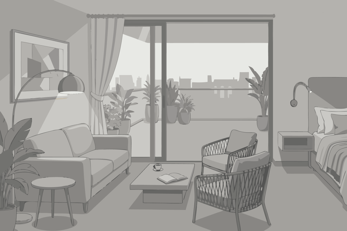 Three-Bedroom Premium Apartment with Balcony
